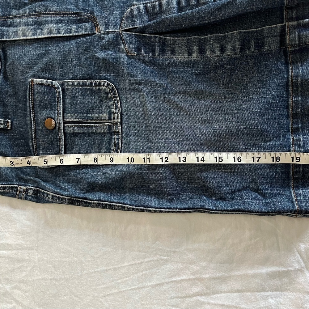 Gap 1969 Larchmont Denim Front Pleat Mini Skirt Womens Sz 33/16 EUC - Picture 13 of 14